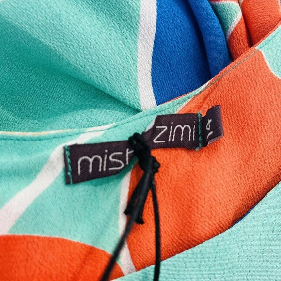 Mister Zimi Womens Bermuda Vintage Midi Dress Green Floral Size 14 - Picture 6 of 8